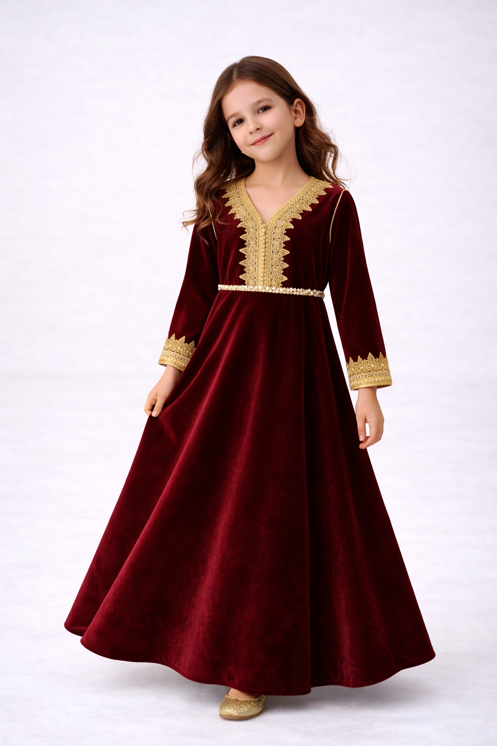 Caftan Héritage Bordeaux – Image 1