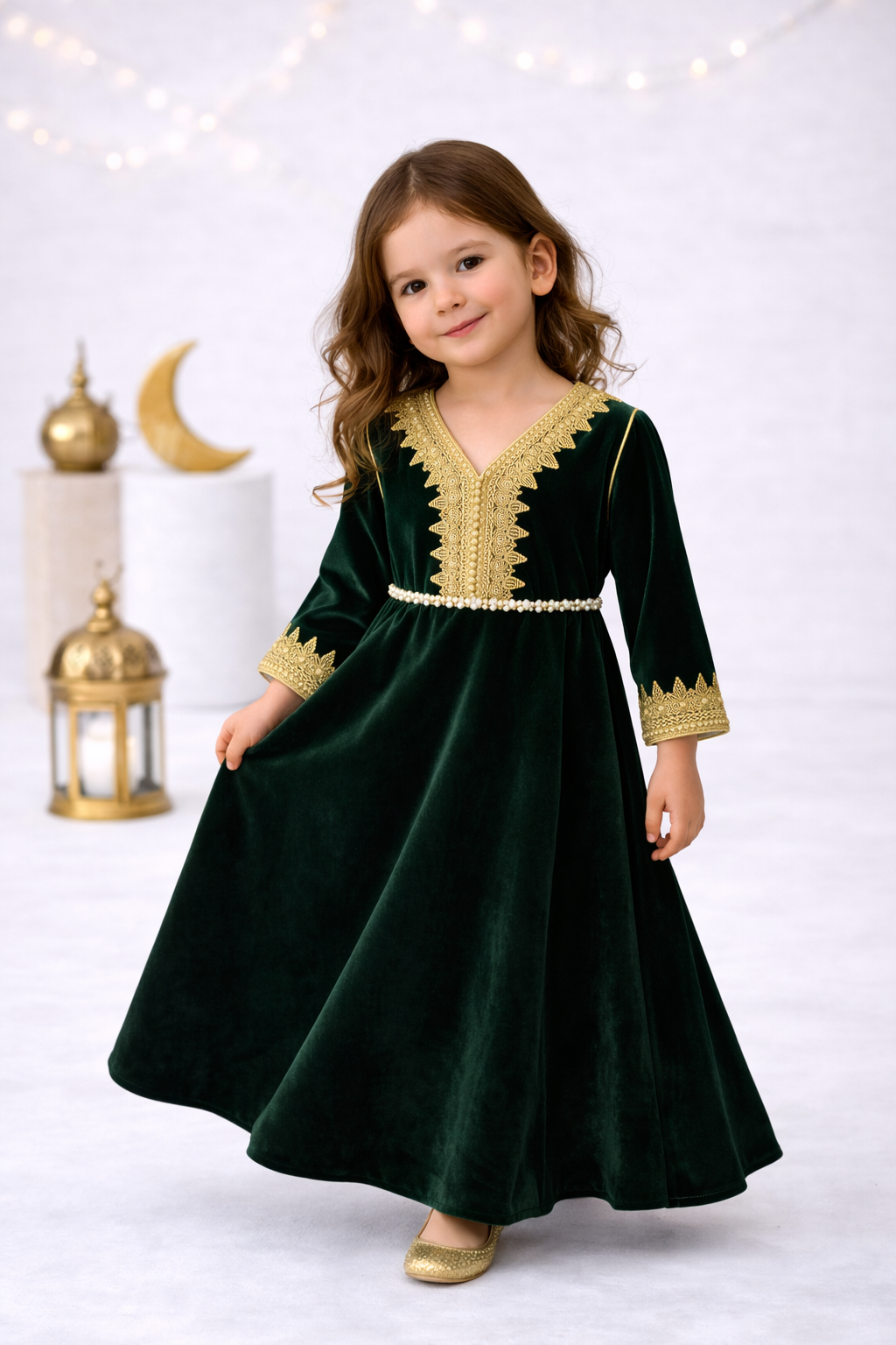 Caftan Héritag Vert Émeraude – Image 1
