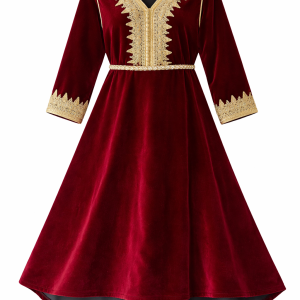 Caftan Héritage Bordeaux